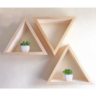 Triangular wall shelf 30cm x 30cm x 30cm wide 9.5cm