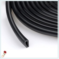 ROSEGOODS Door Edge Strip, Black U Shape Edge Trim Strip,  Rubber Edge Protector Doors