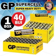 GP SUPERCELL Super Heavy DUTY 1Box 40biji AAA Battery AA Battery GP AAA Bateri AABateri Remote Toys 
