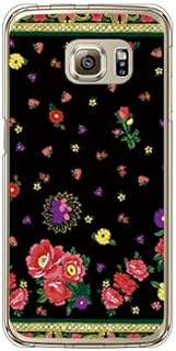 SECOND SKIN SINDEE"Russian Flower (Black) (Clear) / for Galaxy S6 Edge 404SC/SoftBank SSC404-PCCL-27
