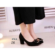 616-6 Suede Shoes With Accessories 3-Inch Heels