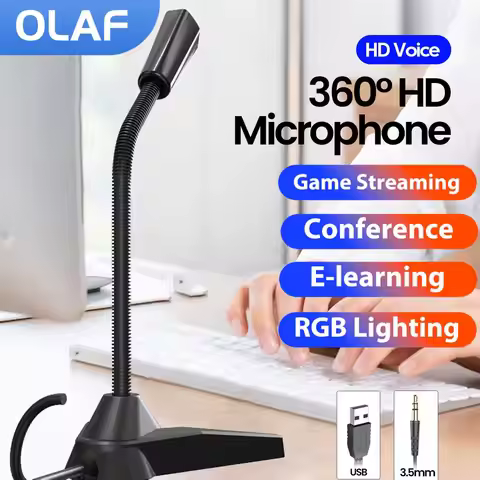 USB/3.5MM Laptop Microphone Desktop Microphone Gaming E-sports Conference Recording E-learning Mic V