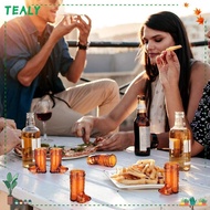 TEALY 1/10Pcs Mini Cowboy Boot Glasses, 1 Oz Plastic Western Cowboy Glasses,  Transparent Shot Glass