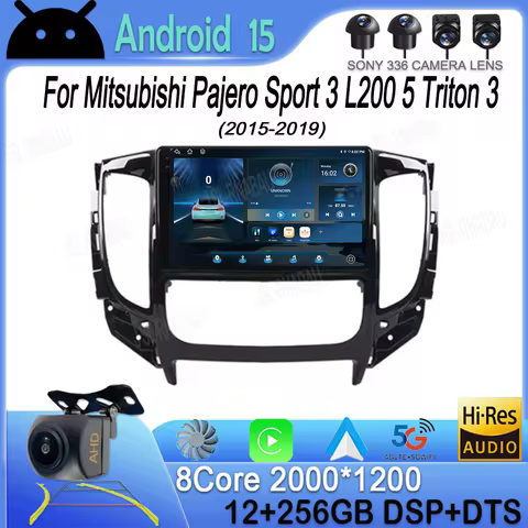 Android 15 Carplay Car Radio For Mitsubishi Pajero Sport 3 L200 5 Triton 3 2015 2016 2017 2018 2019 