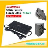 OTOHEROES YF2024 48V Scooter Charger Electric Bike Battery Charger 48V 20AH 48V-59.2V 2.5A Input 220