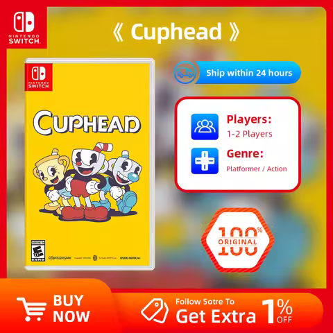 Nintendo Switch Game Deals - Cuphead - Games Physical Cartridge Support TV Tabletop Handheld