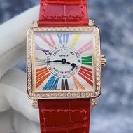 Franck MULLER Frank MULLER 6002M Original Diamond Rose Gold Quartz Women's Watch Colorful Roman Scale