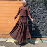 MY VILOVA - LEOLA SET DRESS 2IN1 ( INNER + BLAZER ) ONE SET GAMIS KNIT SETELAN WANITA KOREAN STYLE S