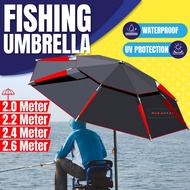 Payung Mancing Big Fishing Umbrella Adjustable Beach Sun Shade Payung Besar Khemah Camping Umbrella 