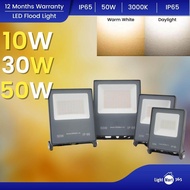 SIRIM IP66 10W/50W Industrial Grade Outdoor Flood Light Wall Flush Spotlight Super Bright Garden Fac