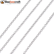 1roll Tarnish Resistant 304 Stainless Steel Cable Chains Soldered with Spool Oval Stainless Steel co