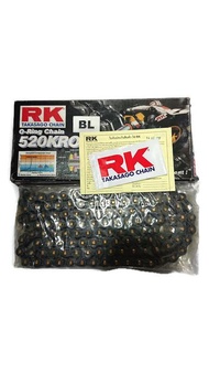 โซ่ RK O-ring Chain 520KRO 120L สีดำหมุดทอง(Made in JAPAN)