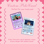 Custom Pokemon Trading Card | Trading Card | Anniversary Gift Monthly | Couple Gift Aesthetic | Cute