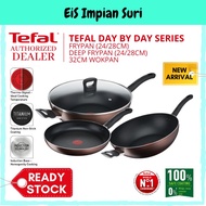 (Ready Stock) Tefal Day by Day Non Stick Induction Cookware (24/28cm) Frypan Frying Pan 32cm Wokpan 
