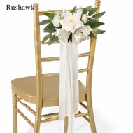 Rushawk Decorations, Floral Decorations for The Backs of Aisle Chairs, Flowers for  Pews
