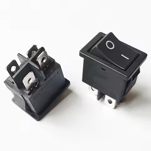 KCD1 4Pin Rectangle Rocker Switch 21x15mm Panel Cut 19 x 13mm Panel Power ON OFF Mini Switch 250V 6A