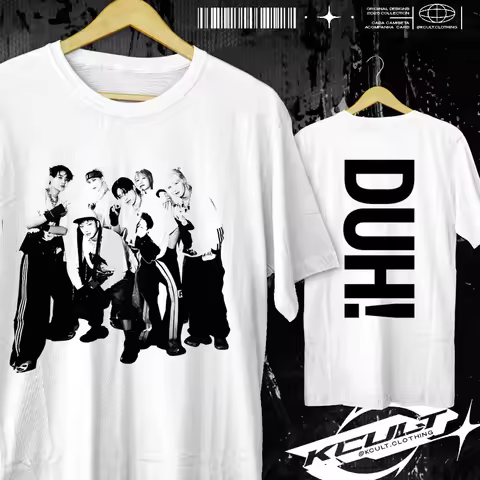 Summer Men P1Harmony 2025 DUH Same T-shirt Kpop Print Summer Short Sleeve Tee for Fans Men Women Clo