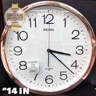 SEIKO นาฬิกาแขวน 14นิ้ว ขอบPinkgoldหน้าขาวรุ่น PAA020F