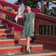 Meili dress (Vanilla Chapters) - กี่เพ้าแขนแบบดอกบัว