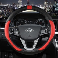 Microfiber Leather Car Steering Wheel Cover For Hyundai Elantra 4 2016 - 2018 Solaris 2017 Accent Ve