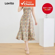 B131-2-Floral lace halter sundress-DRB131P1D738  B131-2-Gaun tali leher bunga-DRB131P1D738