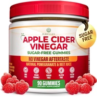Sugar-Free Cider Vinegar Gummies for Adults (90 Chews) – Unfiltered, Detox ACV Gummies with the Moth