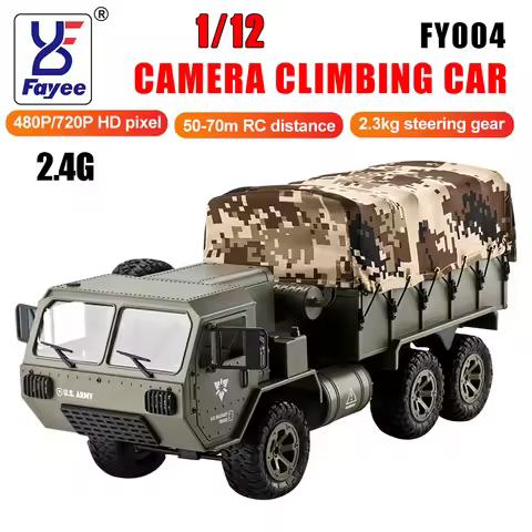 FAYEE FY004 RC Car 2.4G All-Terrain 6WD Off-Road Pickup Truck 70M Distance with HD WIFl 30W Camera A