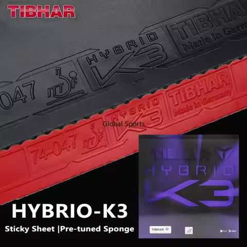Original TIBHAR HYBRID K3 Table Tennis Rubber Sticky Ping Pong Rubber Sheet with Pre-tuned ESN Cake 
