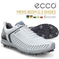 ECCO男士高爾夫球鞋MEN'S GOLF BIOM G2繫帶天然皮革輕便防水15BIOM G2 16BIOM Echo