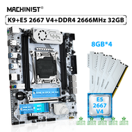 [kkde] Machinist X99 K9 Moederbord Set Lga 2011-3 Kit Xeon E5 2667 V4 Cpu Processor 32Gb = 4Pcs * 8Gb 2666Mhz Ddr4 Geheugen Ram Nvme M.2 Ssd