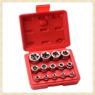 [1fnejakblh.ph] 14Piece E-TORX Socket Set Premium Female Torx Socket Set Torque Socket Set External 
