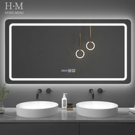 Customized Toilet Bathroom MirrorledWall-Mounted Anti-Fog Toilet Luminous Mirror Hand Washing Touch Screen Smart Mirror