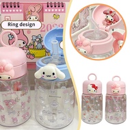 400ml Cute Student Plastic Straw Cup Leakproof Good-looking Cup And Portable Girl Child U2k9