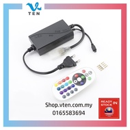 RGB5050 2835 Multi Color Colourful LED Strip Light Remote Controller Adapter Penyesuai Kuasa Suitabl