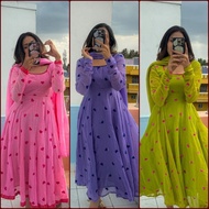 Georgette Gown Kurti with Full Embroidery