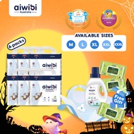 [6 Free 1 Packs] Aiwibi Natural Premium Big Pack Diaper Pants，Baby diaper, Ultra-thin, Soft diapers 
