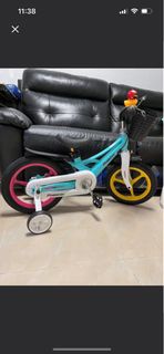 彩虹色兒童單車14寸