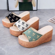 Women's Fashion 3.93 Inches Cartoon Pattern Wedge Sandals (Sizes 34-43)