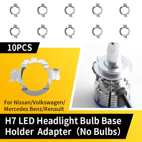 10PC H7 Holders LED Headlamp Adapter Base For BMW 5 Series E60/E61 X5 Audi A3 A4L A6L Mercedes-Benz 