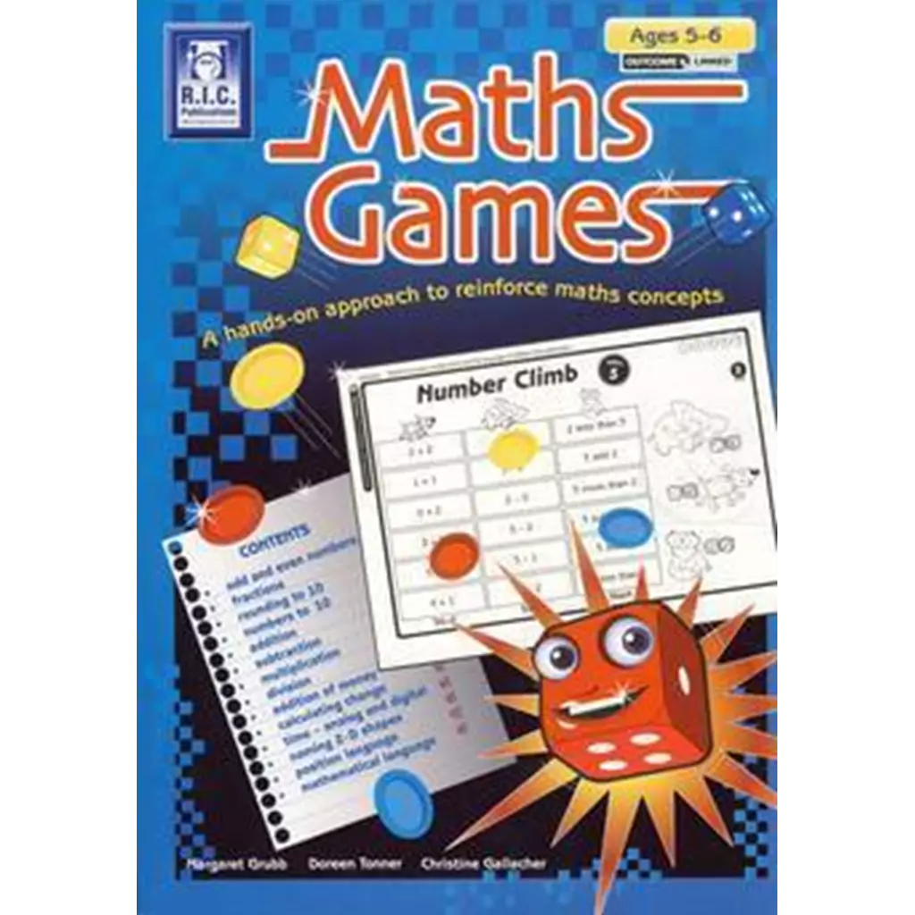 Maths Games Ages 5-6 : A Hands-On Approach to Reinforce Maths Concepts (P)
