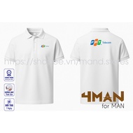 FPT Telecom Polo T-Shirt-Premium CVC Crocodile Fabric Thick Smooth Breathable-4Man Store