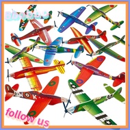 BBOBBO 10Pcs ขายดี เด็กของขวัญเด็ก มือโยน โมเดลเครื่องบิน เครื่องบินโฟม ของเล่นเครื่องบิน เครื่องร่อนบิน