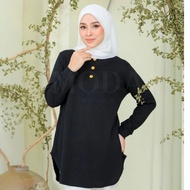 MELUR BLOUSE [01] WAFFLE COTTON IRONLESS Baju Blouse Casual Cotton Murah Kain Lembut