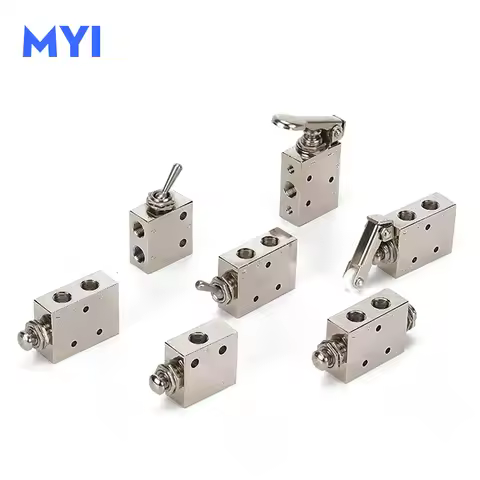Air Pneumatic Mechanical Valve 2 Position 5 Way Toggle Button Switch TAC2-41V 31V 41P 31P 41PP TAC-4