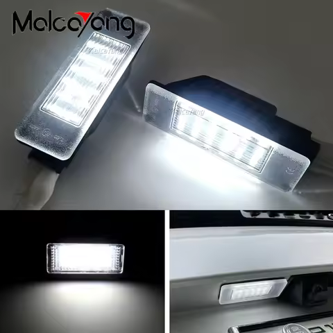 2PCS Led License Plate Lights For Peugeot 106 1007 207 307 3008 406 407 607 806 807 For Citroen C2 C