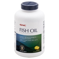 [Made in USA] GNC Fish Oil Omega-3 Lemon Flavor Softgels, 360 Softgels