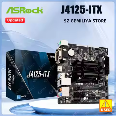 ASRock J4125-ITX Mini-ITX Motherboard Intel Quad-Core Processor J4125 DDR4 48GB PCIe 2.0 x1 4xSATA3 