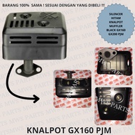 MESIN BLACK SILENCER BLACK MUFFLERknalpot ENGINE EXHAUST HONDA GX160 GX200 160 200 5.5PK 6.5PK | PJM