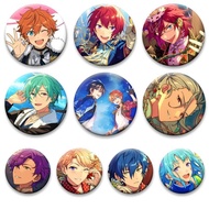 Anime Ensemble Stars Brooches for Bag Decor Akehoshi Subaru,Tsukinaga Leo Pins Narukami Arashi Carto