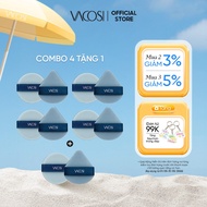 [Buy 4 Get 1 Free] VACOSI blue double-sided cushion puff - Bag of 2 - BP53-02